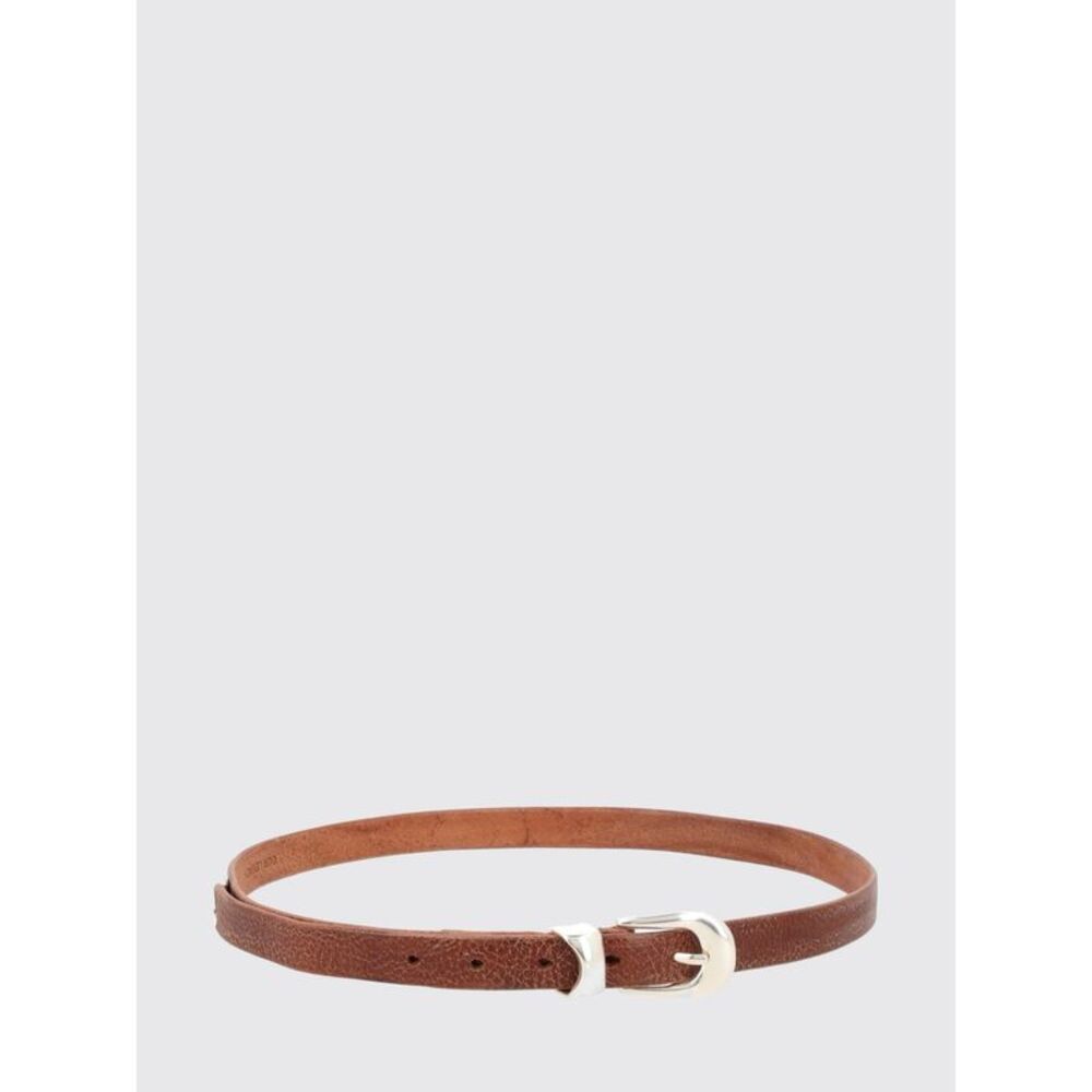 Our Legacy Men Our Legacy Grained Leather Belt With Pin Buckle